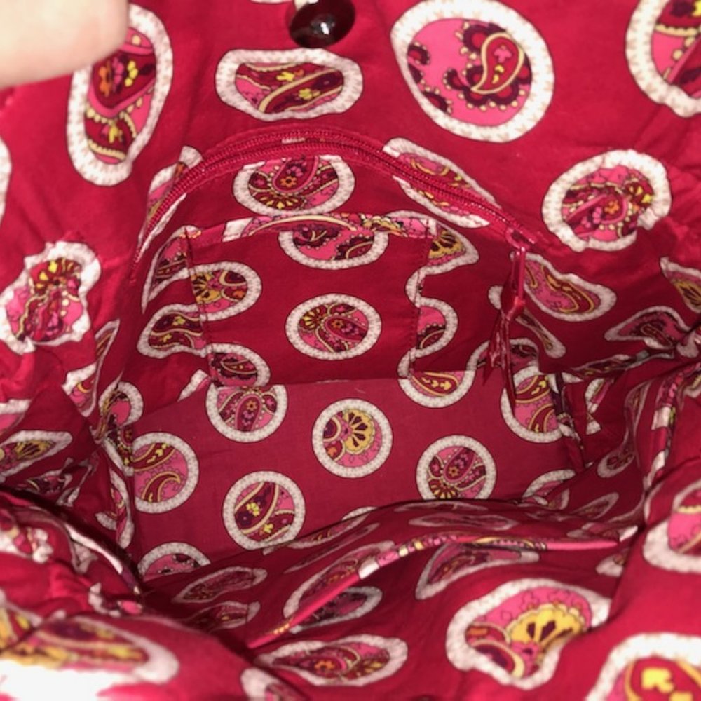 Rosy Posies Laura Cinch Tote Vera Bradley shoulder bag tote Retired Spring 2012 - Picture 6 of 11